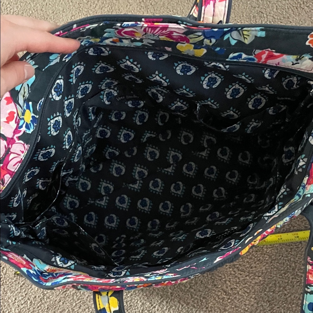 Vera Bradley Gray Floral Tote - Picture 4 of 5